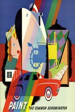 π¨ Mid-Century Art Poster 'Paint the Common Denominator' - USA πΊπΈ - 24x36β - picture