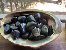 3X Black Lemurian Jade Tumbled Stones 30-40mm Reiki Healing Crystals Past Abuse  picture