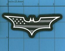 PVC BATMAN SWAT SUBDUED American Flag Patch LEO 3D TBL uniform TACTICAL picture