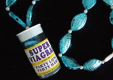 Viagra Mardi Gras Bead Necklace Gag Gift Bachelor Party Fake Toy Plastic Pills picture