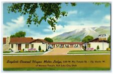 c1950's Snyder's Covered Wagon Motor Lodge Salt Lake City Utah UT Postcard picture