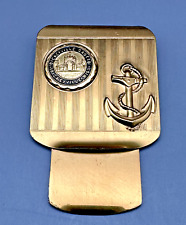 DICKEYVILLE CATHOLIC GROTTO WISCONSIN GOLD TONE ANCHOR MONEY CLIP - A384 picture