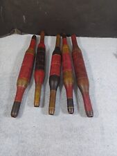 Lot of 5 Vintahe Wooden Chapati Bread Rolling Pins  picture