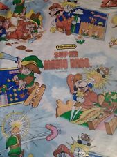 1988 Nintendo Super Mario The Legend Of Zelda Mashup Bed Sheet Rare Vintage  picture
