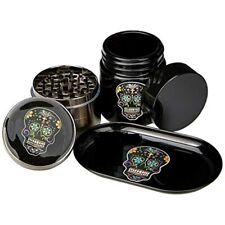 Day of the Dead 2.5 Inch  Titanium 4 Part Grinder  - DOD UV Glass Jar - DOD Tray picture