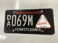 Pennsylvania DARE License Plate PA Drug Abuse Resistance Education DA069M picture