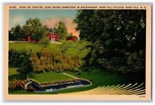 Mars Hill NC, Open Air Theater Edna Dormitory Mars Hill College Vintage Postcard picture