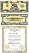 $1,000,000 Note - 1988 dated Million Dollar Bill Novelty made by American Bankno picture