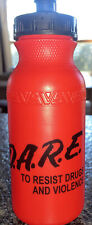 VINTAGE DARE Water Bottle- Drug Abuse Resistance Education- Red Black 6 1/2 In picture