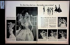 1954 Warner's Bras Girdles Corselettes Woman Underwear Vintage Print Ad 39322 picture