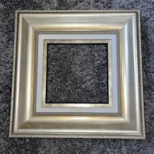 Wood Gold Silver Tone picture frame 10x9.75in “NO GLASS” Custom Ornate Detailed picture