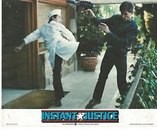 Instant Justice~Michael Pare~Press Photo~1986~UZI Gun Chef Karate Kick Revenge picture