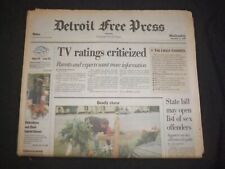 1996 DECEMBER 11 DETROIT FREE PRESS NEWSPAPER - TV RATINGS CRITICIZED - NP 7628 picture