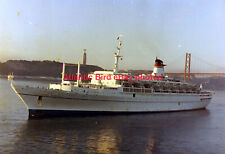 Italian Line - Passenger liner GUGLIELMO MARCONI - Rare photo at Lisbon in 1976 picture