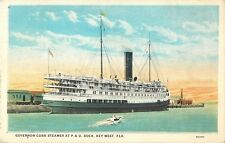 c1920 Governor Cobb Steamer at P & O Dock, Key West, Florida Postcard picture