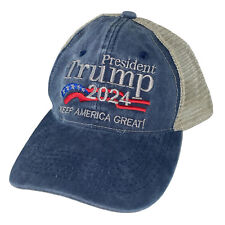 Keep America Great Again President Donald TRUMP 2024 MAGA Blue Hat Baseball Cap picture