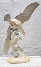 VTG Porcelain White Bird In Flight On Clouds Handpainted Seagull Or Dove Japan picture