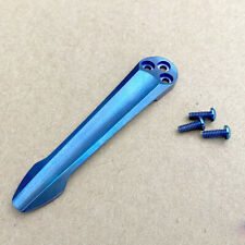 Anodized Blue Titanium Pocket Clip for Spyderco Paramilitary 2 w/ Screws USAAA picture