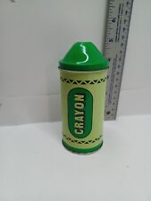 Vintage Crayola?  Crayon  tin-Green, used collectible picture