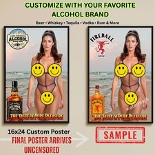 Linda Carter Custom Alcohol Poster – Any Beer Whiskey Rum Tequila Vodka Brand #1 picture