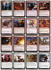MTG - 16 x Different Red / White Dwarf Cards & Tokens for Tribal Commander - NM picture