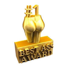 Funny Best Ass Award Resin Gold Trophy Ornament Home Desktop Decorative Award  picture