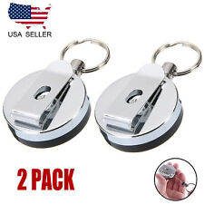 2PCS Steel Wire Rope Elastic Key Chain Retractable Anti Lost Secure Key Chain picture