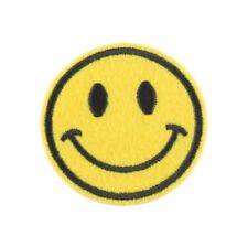 Smiley Emoji Embroidered Patch Iron On Sew On Transfer picture