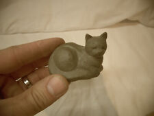 ISABEL BLOOM- 2005 Gray Cat Kitten Sculpted Hand Made Artist Signed #5 picture