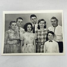 Vintage Photo 1960s Teen Girls Boys Mom Dad Family Portrait picture