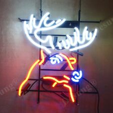 Outdoors Deer Elk Milu Moose Head Neon Light Sign 20