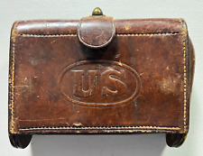 Early 1904 US Military Leather Bullet Ammo Pouch Cartridge Rock Island Mckeever picture