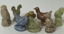 Vintage Wade Red Rose Tea Figurines Whimsies Birds Parrot Goose Chicken Lot of 8 picture