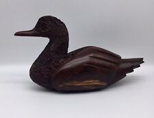 Vintage Unique Ironwood Duck Figurine 10” long and 2.46 pounds Made In Mexico picture