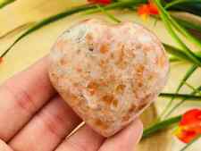 Sunstone Heart Stones, Sunstone Crystal Heart, Healing Stone, Chakra Reiki Stone picture