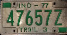 Vintage 1977 INDIANA License Plate - Crafting Birthday MANCAVE slf picture