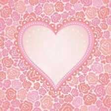 Two Individual Paper Lunch Decoupage Napkins Valentine's Day Heart Hearts picture