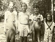 VH Photograph Kids For Group Photo Country Girls Boy 1930-40s picture