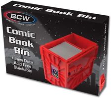 BCW Heavy Duty RED Short Plastic Comic Book Bin Holds 150 Standard Comic Books picture