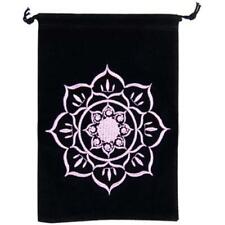 Lotus Black Velveteen Tarot, Crystal or Rune Bag picture