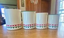 Vintage TUPPERWARE Flowers Tulips Canister Set picture