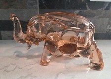 Antique Pink Depression GlassĀ Elephant Candy Dish picture