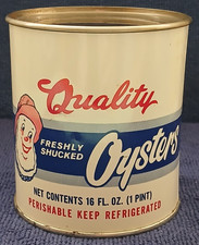 VINTAGE "Quality Freshly Shucked Oysters" 16oz. Sealed Can, Tilghman Is. MD picture