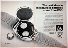 ESB Ray-O-Vac Vintage Magazine Print Ad 1972 Watch Battery Tech picture