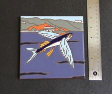 Flying Fish Decorative Ceramic Art Tile Made in Italy  picture