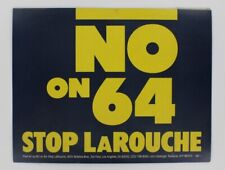 Gay Civil Rights Protest Poster 1986 AIDS Stop LaRouche No On 64 LGBT History  picture