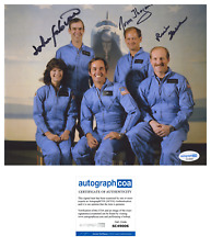 NORM THAGARD JOHN FABIAN RICK HAUCK SIGNED 8X10 PHOTO NASA ASTRONAUT STS-7 ACOA picture
