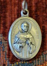 St. Thomas Aquinas & St. Aloysius Vintage & New Sterling Medal Italy Catholic picture