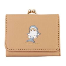 Mofusand Mini Wallet Compact Tri-Fold Clasp Wallet Coin & Card Case (Shark ) New picture