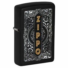 Zippo Filigree Design Black Matte Windproof Pocket Lighter, 49535 picture